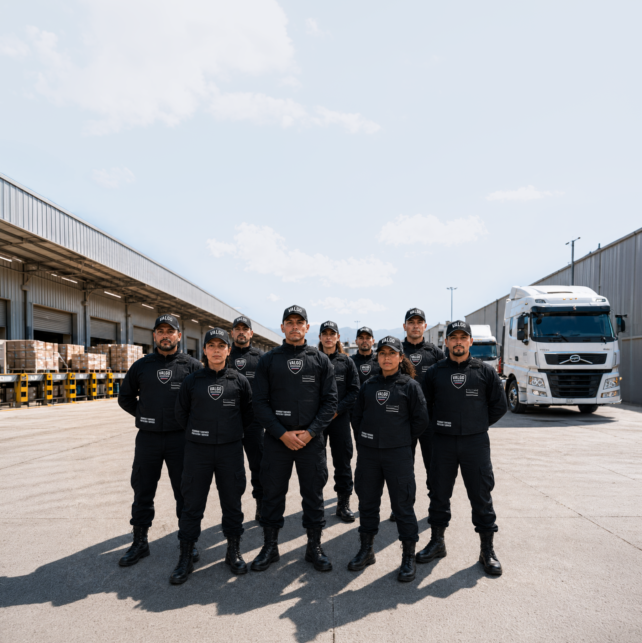 Equipo de seguridad Valgo en centro logístico